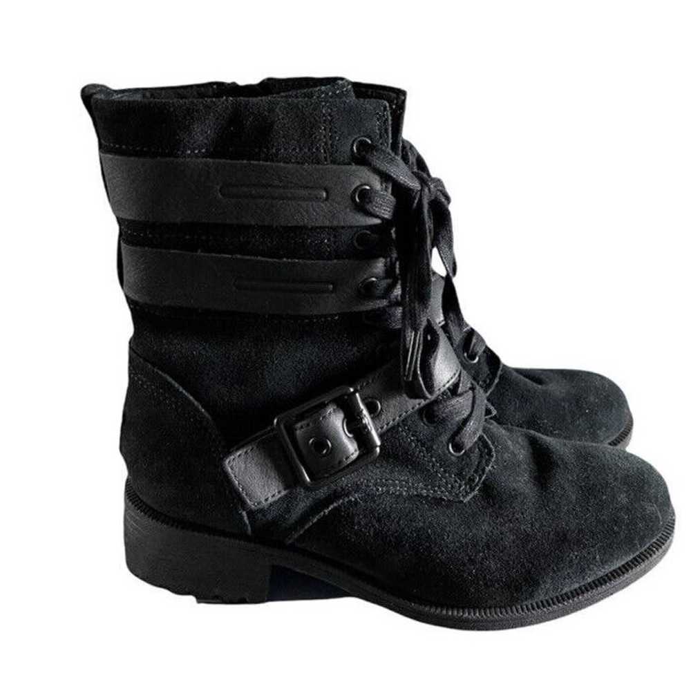 UGG Women's Zia Ankle Moto Leather Black Boots Si… - image 5