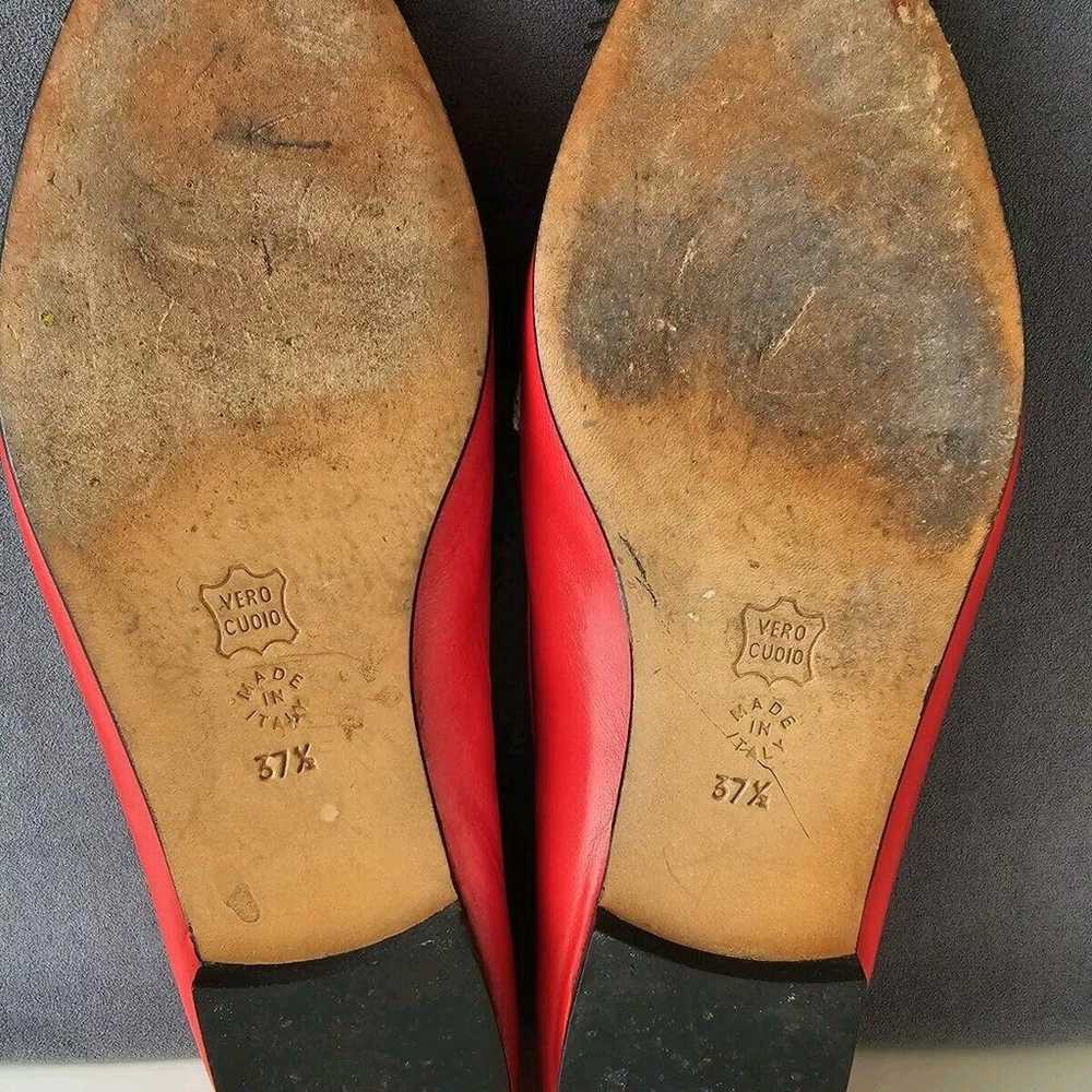 Vintage Albanese Roma Italy Leather women Flat Le… - image 5