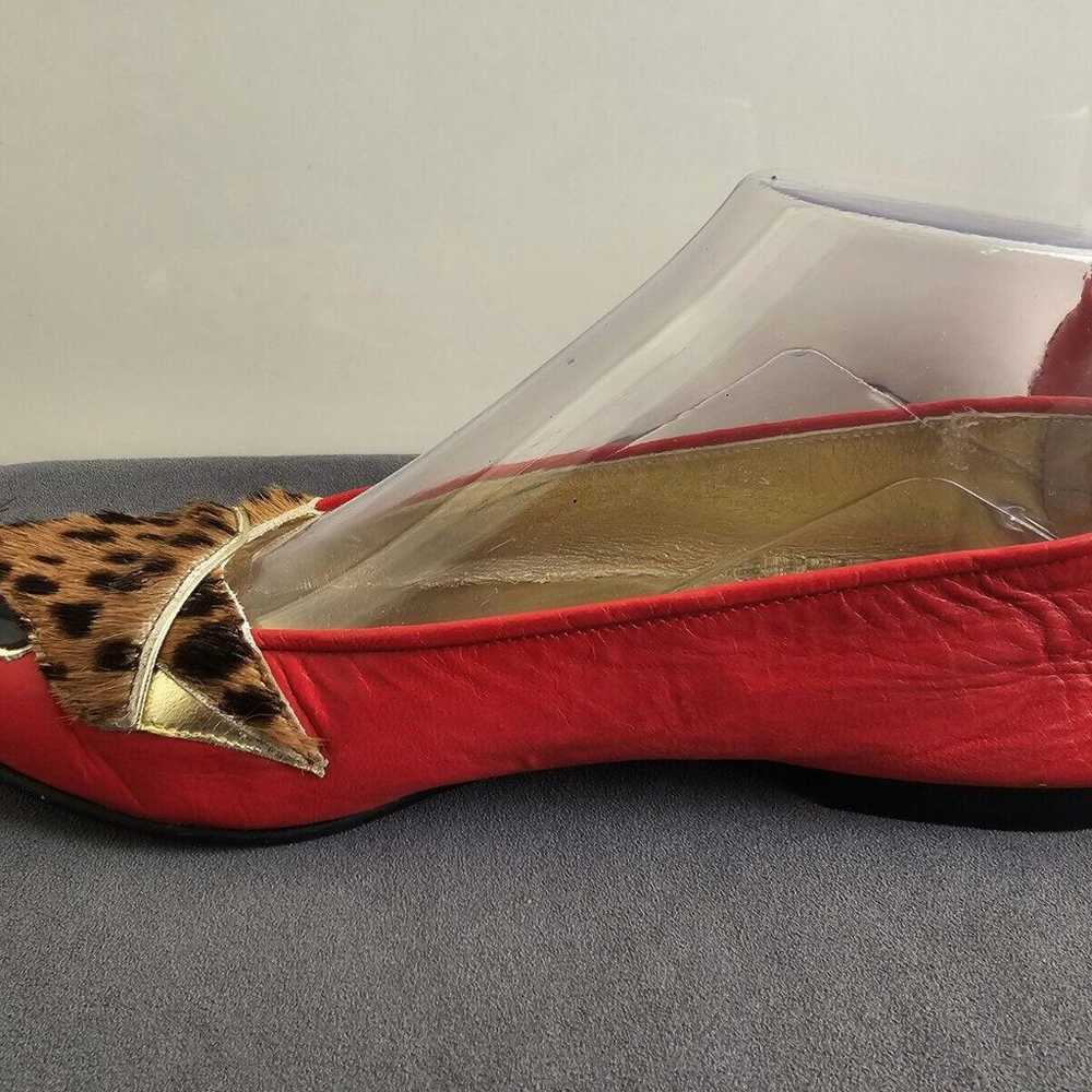 Vintage Albanese Roma Italy Leather women Flat Le… - image 7