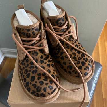 UGG Leopard Neumel Chukka Boots, 7  LIKE NEW - image 1