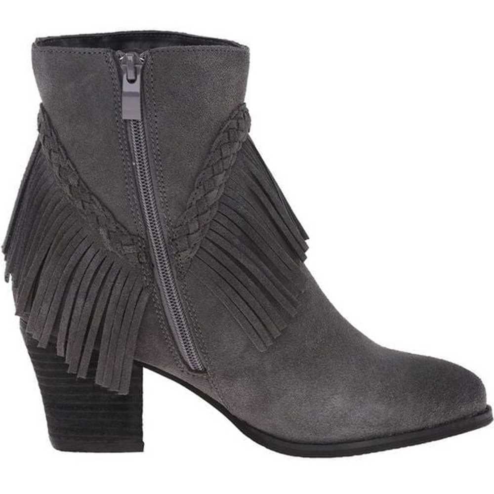 Sbicca Patience Grey Suede Leather Fringe Booties - image 3