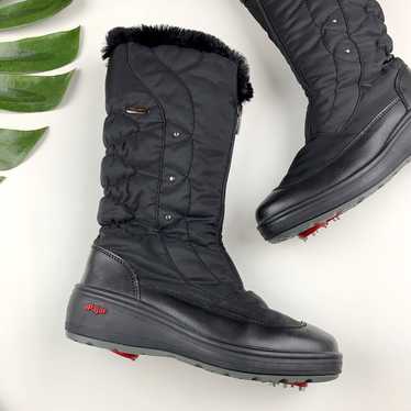 Pajar Canada Louisa Boots Zip Front Ice Grip Black