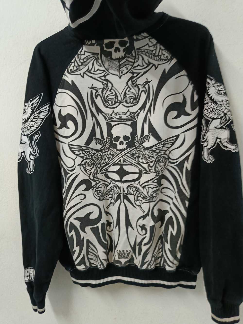 Skulls - Grunge No Fear Full print Zipper hoodie - image 8