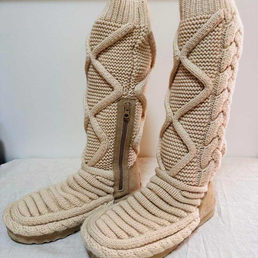 UGG Classic Tall Chunky Knit Boots Natural 26 - image 1