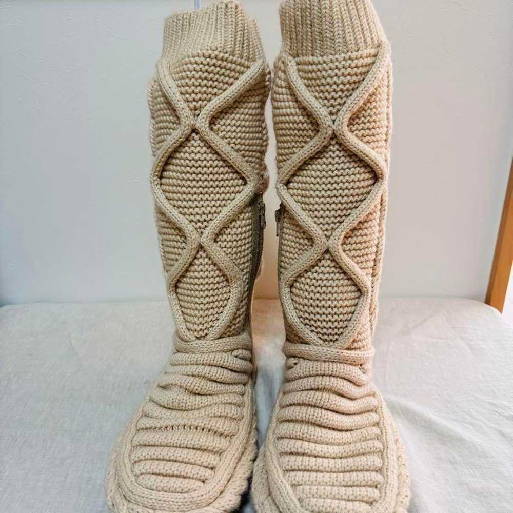 UGG Classic Tall Chunky Knit Boots Natural 26 - image 2