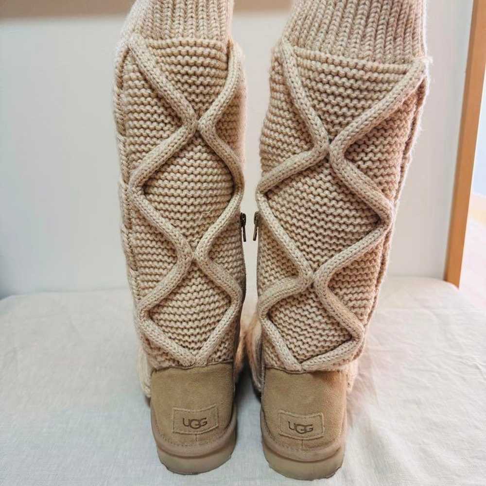 UGG Classic Tall Chunky Knit Boots Natural 26 - image 3