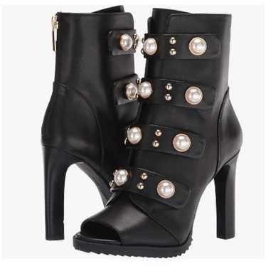 New KARL LAGERFELD Women's Peep Toe Bootie Brayden