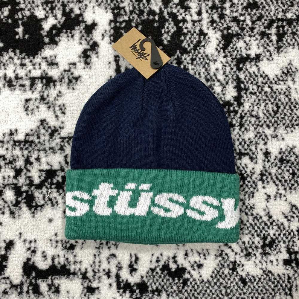 Stüssy STUSSY JACQUARD BEANIE HAT NAVY - image 1