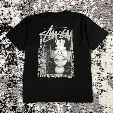 Vintage - STUSSY TIKI TEE BLACK - MEDIUM - image 1