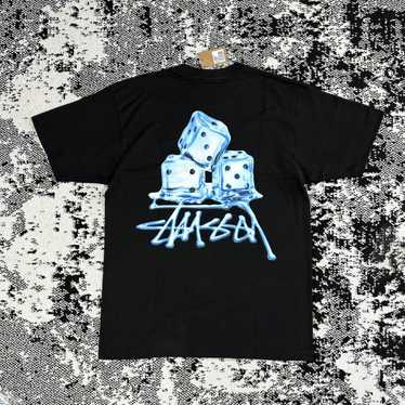 完売品 Stussy Melted Tee black サイコロ ダイス 黒 Stussy Melted Tee Black - SS23 - GB