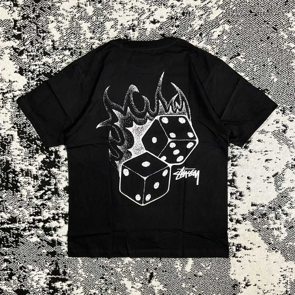 Vintage - STUSSY FIRE DICE TEE BLACK - XL - image 1