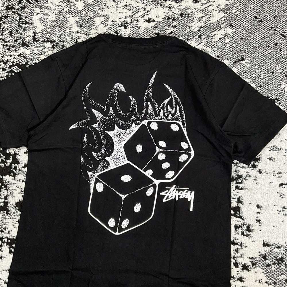 Vintage - STUSSY FIRE DICE TEE BLACK - XL - image 2