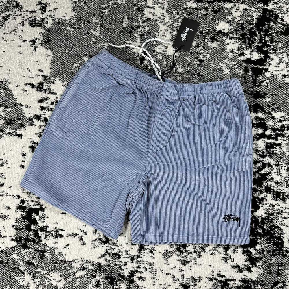 Vintage - STUSSY CORDUROY SHORTS BLUE WASH 36 - image 1