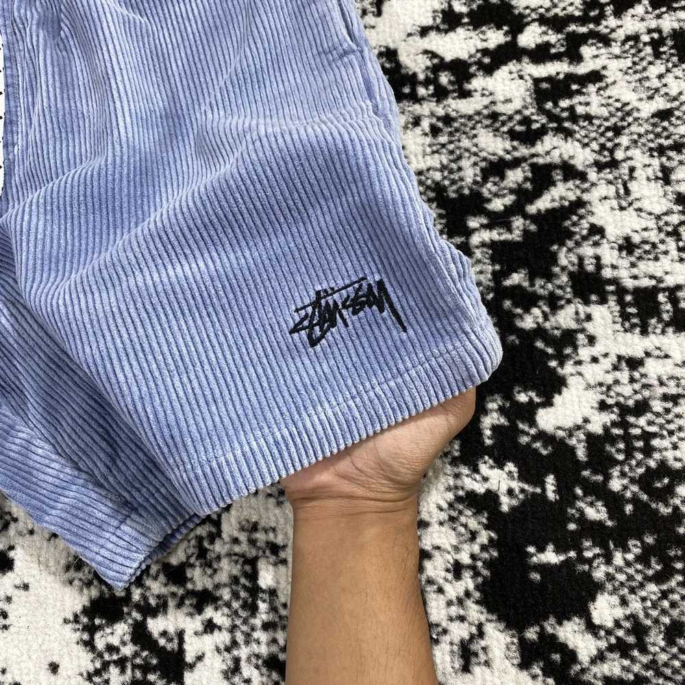 Vintage - STUSSY CORDUROY SHORTS BLUE WASH 36 - image 3