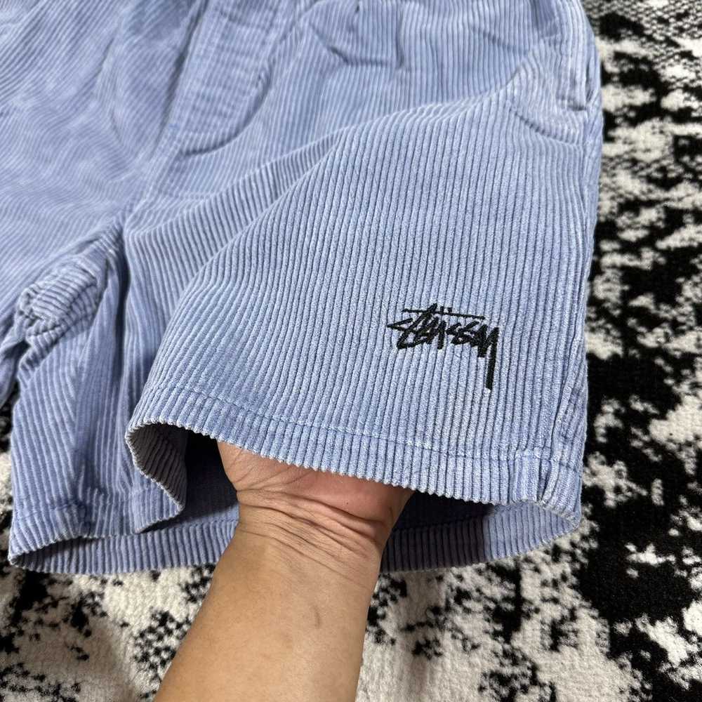 Vintage - STUSSY CORDUROY SHORTS BLUE WASH 36 - image 5