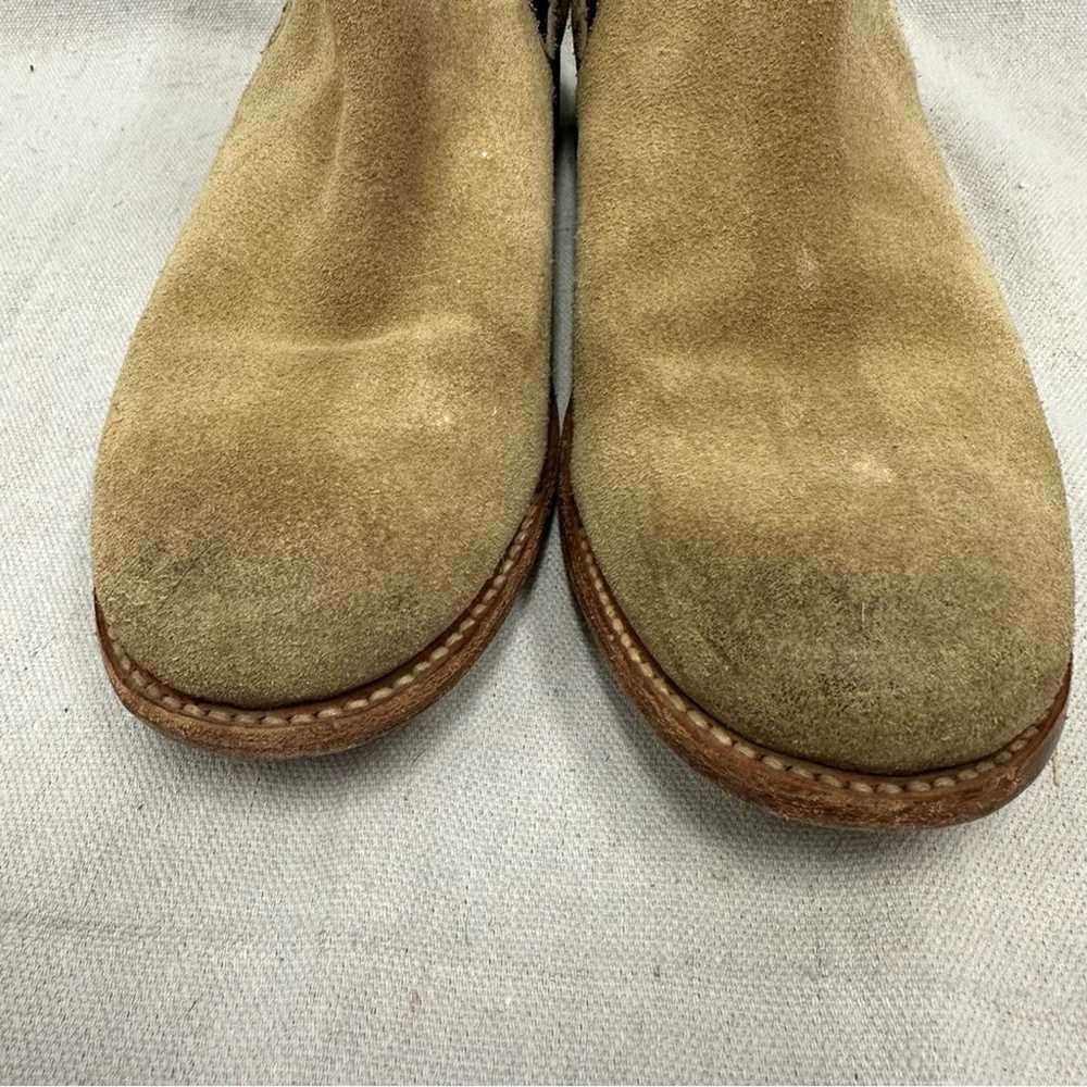 Frye tan and brown nubuck leather Chelsea boots w… - image 9