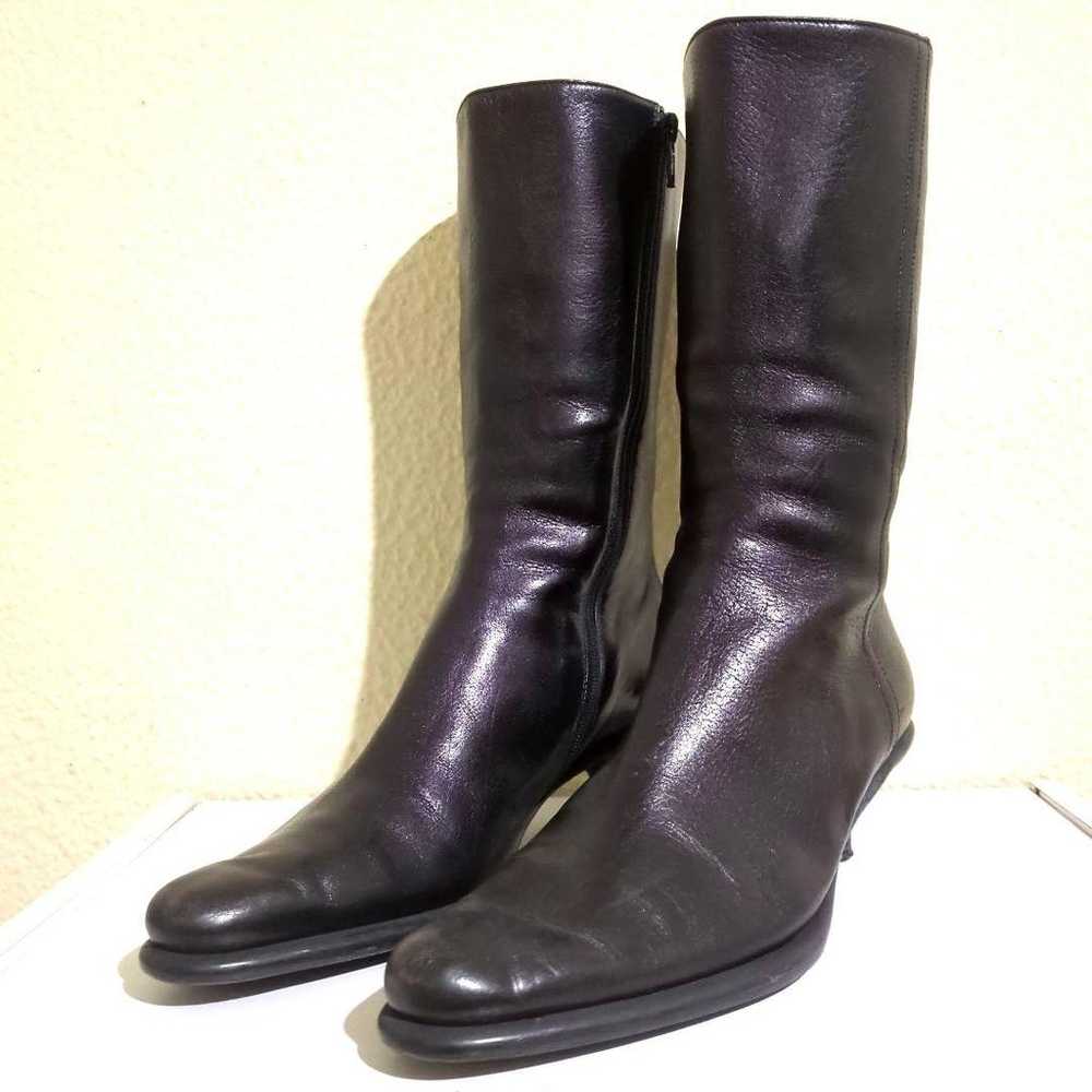 ☆ Genuine Leather MIU MIU Long Boots 24cm Leather… - image 1