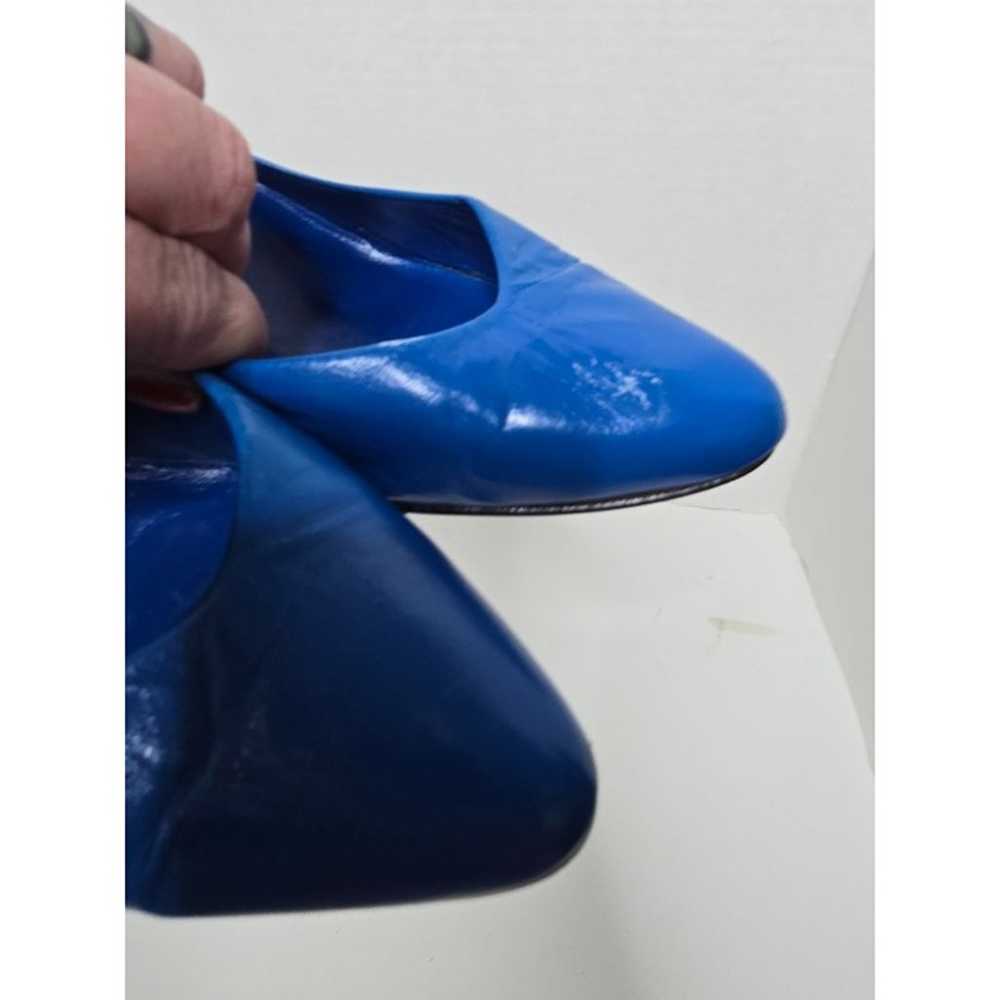 Vintage 80s 90s Jacqueline Ferrar Blue Pumps High… - image 10