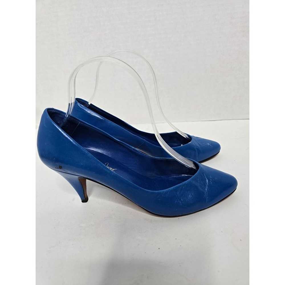 Vintage 80s 90s Jacqueline Ferrar Blue Pumps High… - image 11