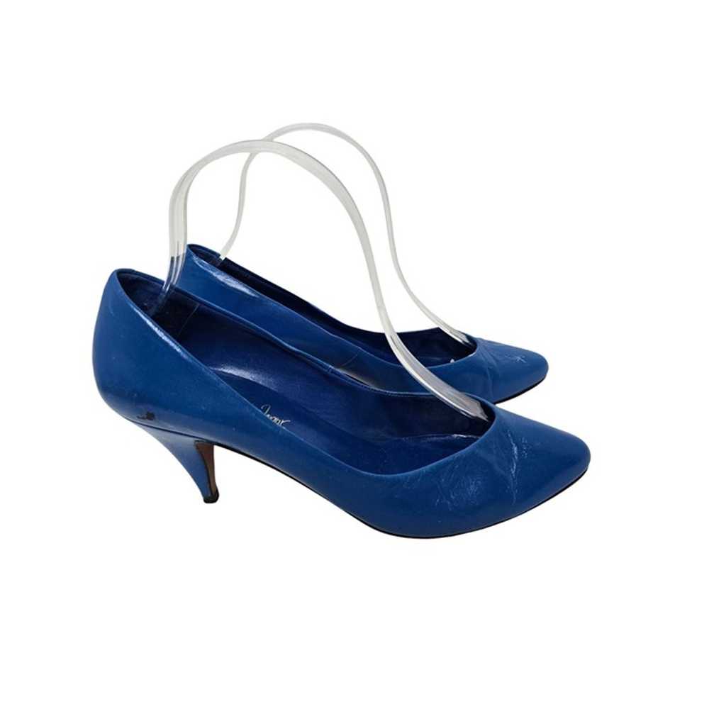 Vintage 80s 90s Jacqueline Ferrar Blue Pumps High… - image 1