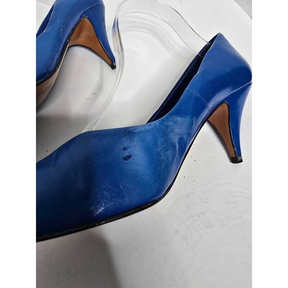 Vintage 80s 90s Jacqueline Ferrar Blue Pumps High… - image 2