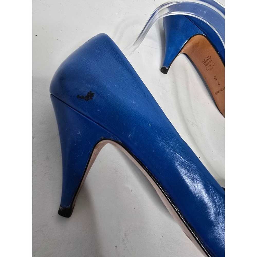 Vintage 80s 90s Jacqueline Ferrar Blue Pumps High… - image 4