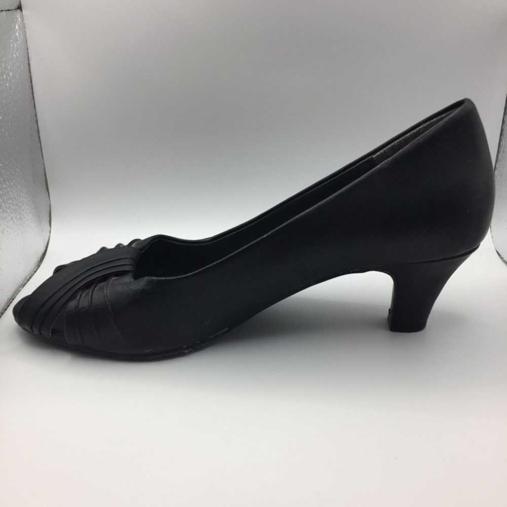 Vintage Womens East 5th Black Pumps Heels Open To… - image 5