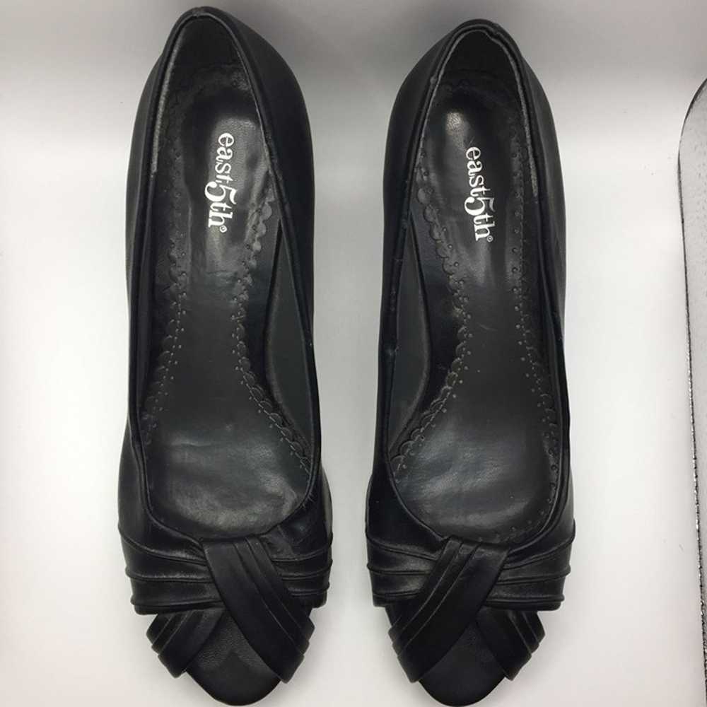 Vintage Womens East 5th Black Pumps Heels Open To… - image 9