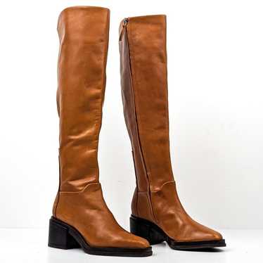 Franco Sarto Women Dorica Brown Leather Over The … - image 1