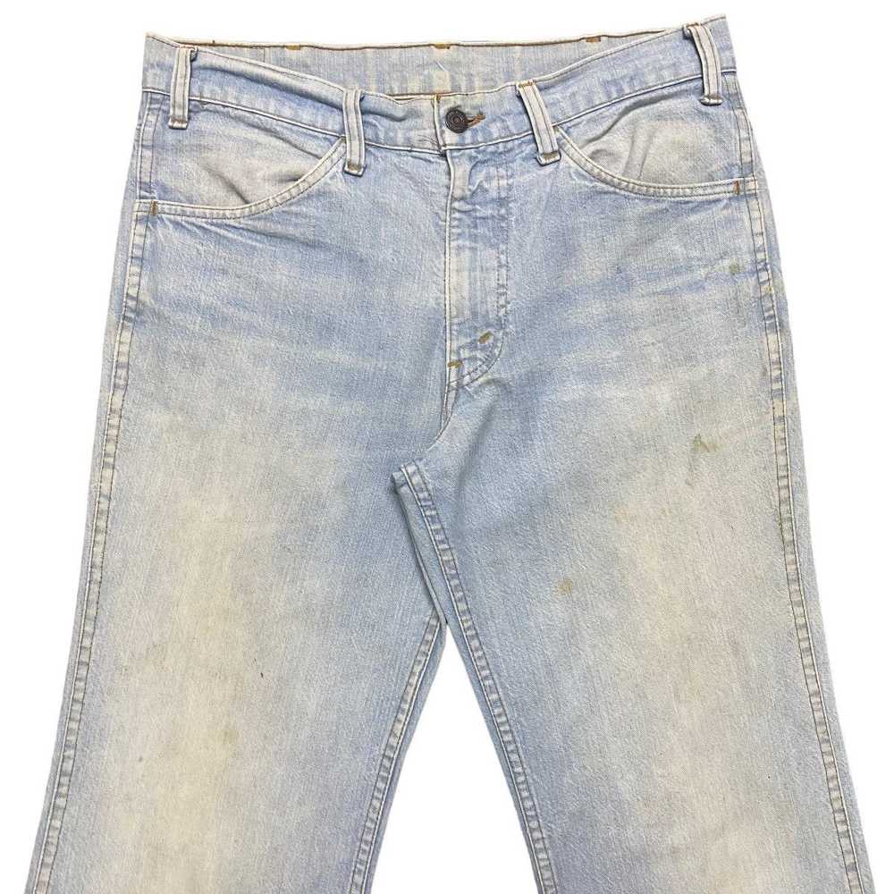 Vintage - Super Flare 70s Levis 547 Mudwash Bell … - image 3