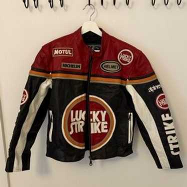 Lucky Strike Leather Jacket 【値下げ交渉 有】 New Lucky Strike Motorbike Leather Jacket In Cow Hide/ 5 Ce