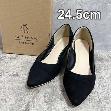 ROPE picnic pumps suede GIA-64050B Black 24.5 - image 1