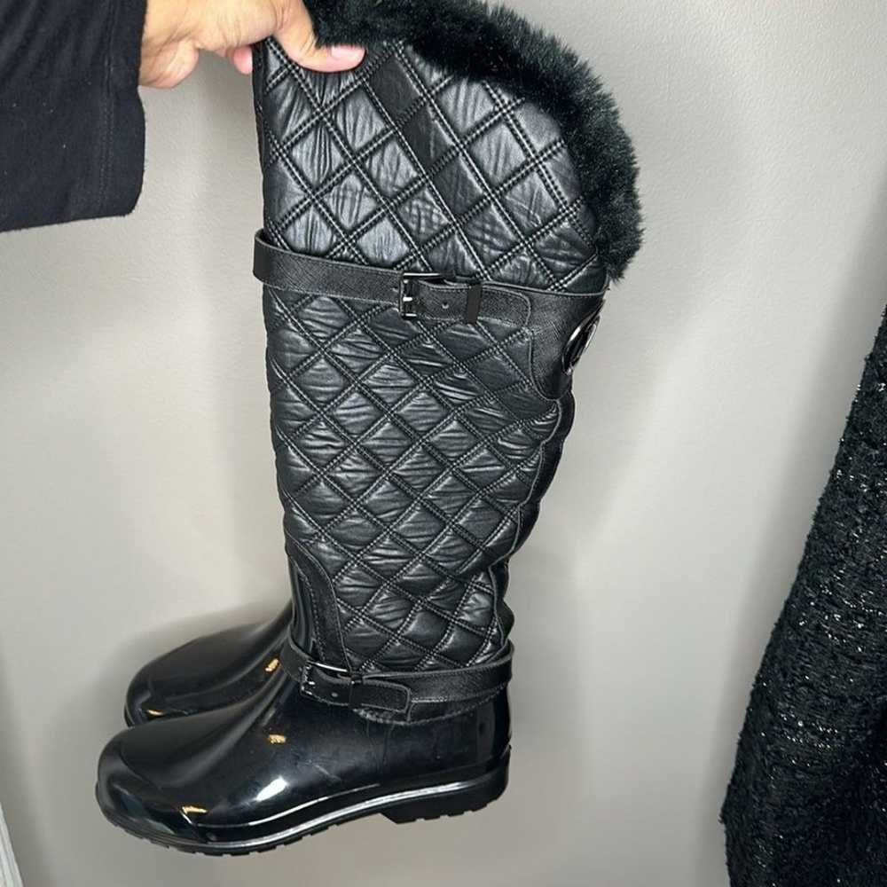 Michael Kors Fulton Quilted Rubber Rainboots Faux… - image 11