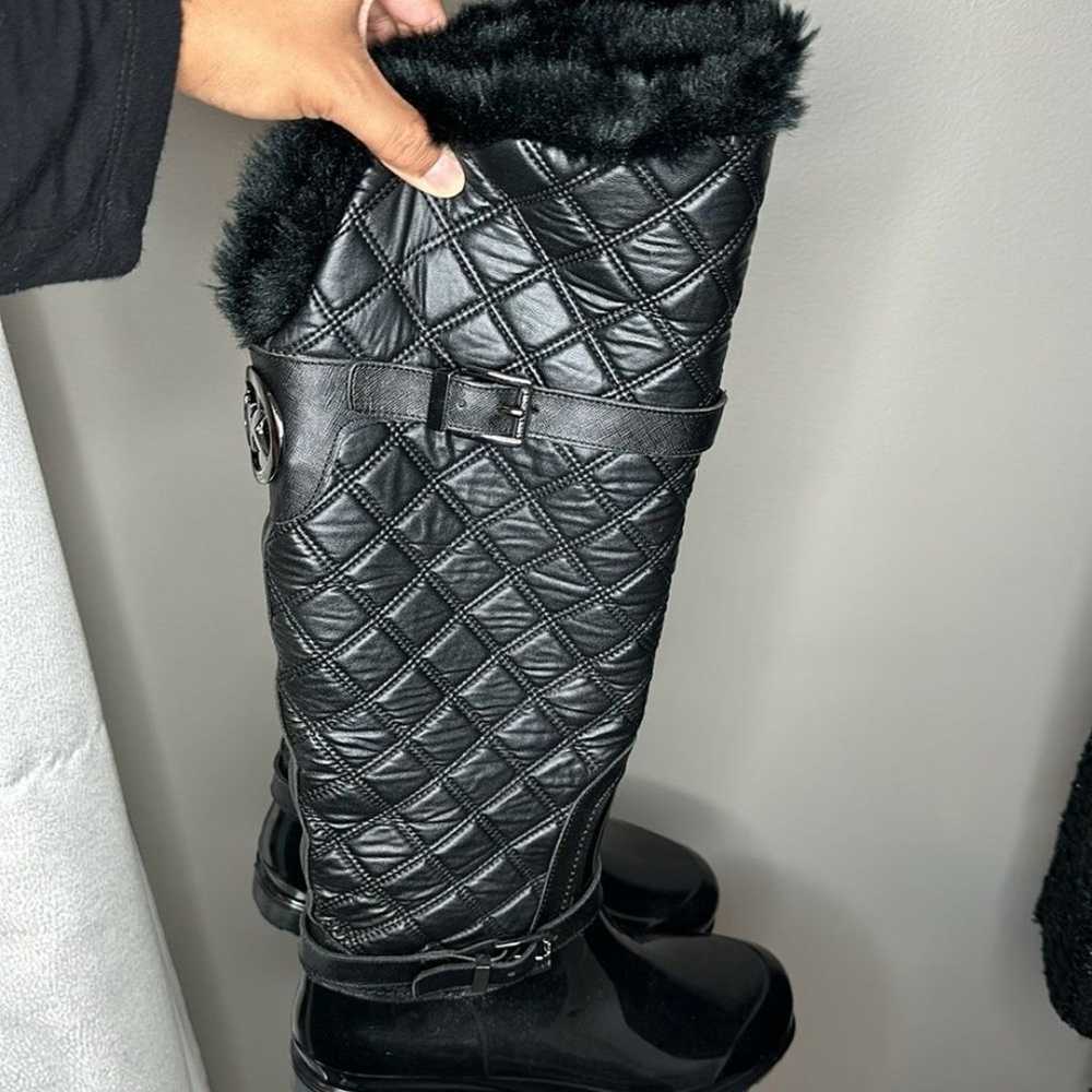 Michael Kors Fulton Quilted Rubber Rainboots Faux… - image 7