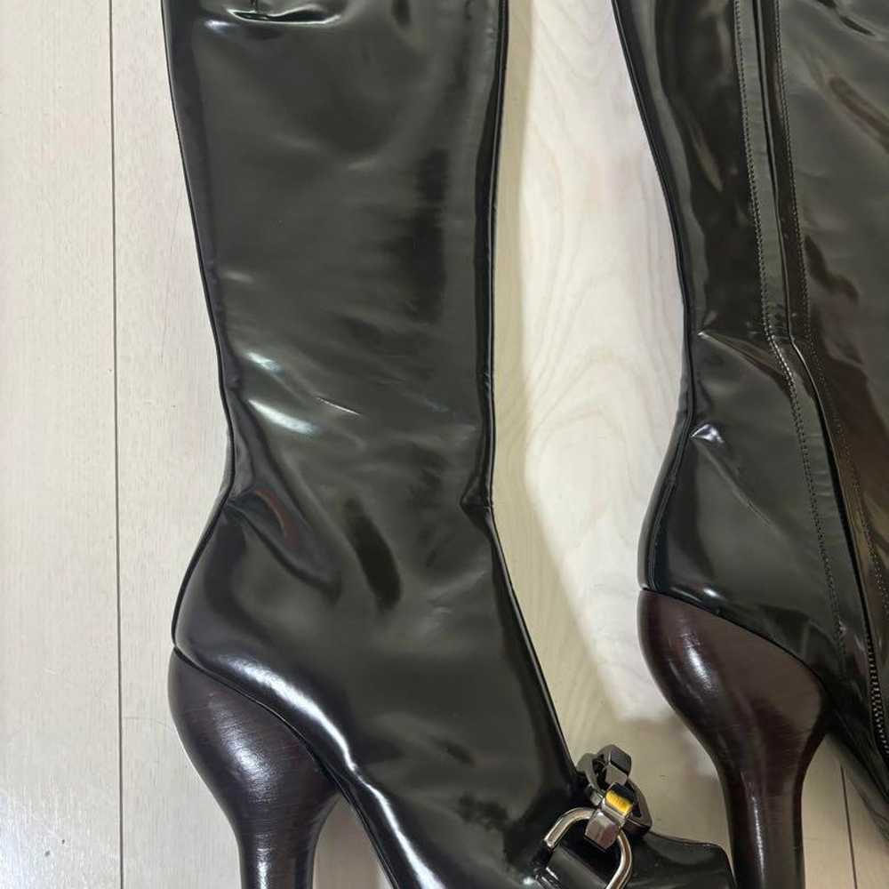 【Unused】LOEWE Long Boots Dark Brown Size 37 (24cm) - image 3