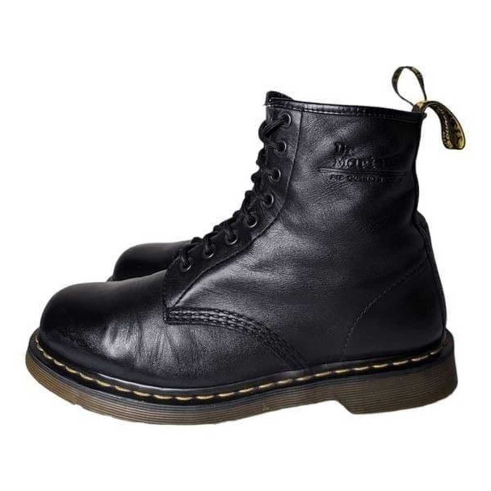 DR. MARTENS 1460 Black Leather Combat Boot Size M… - image 2