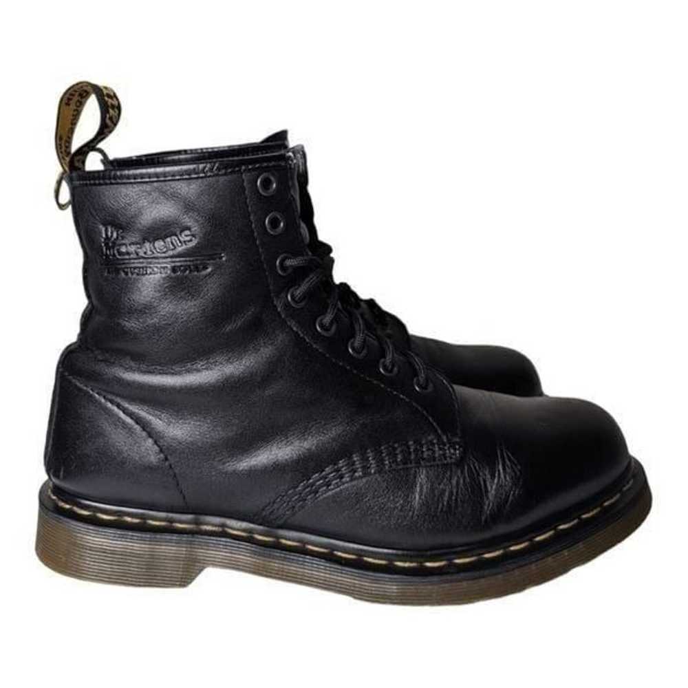 DR. MARTENS 1460 Black Leather Combat Boot Size M… - image 3