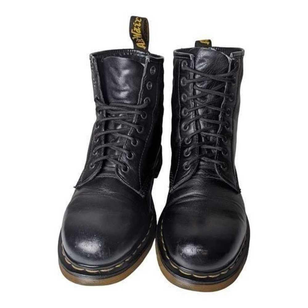 DR. MARTENS 1460 Black Leather Combat Boot Size M… - image 4