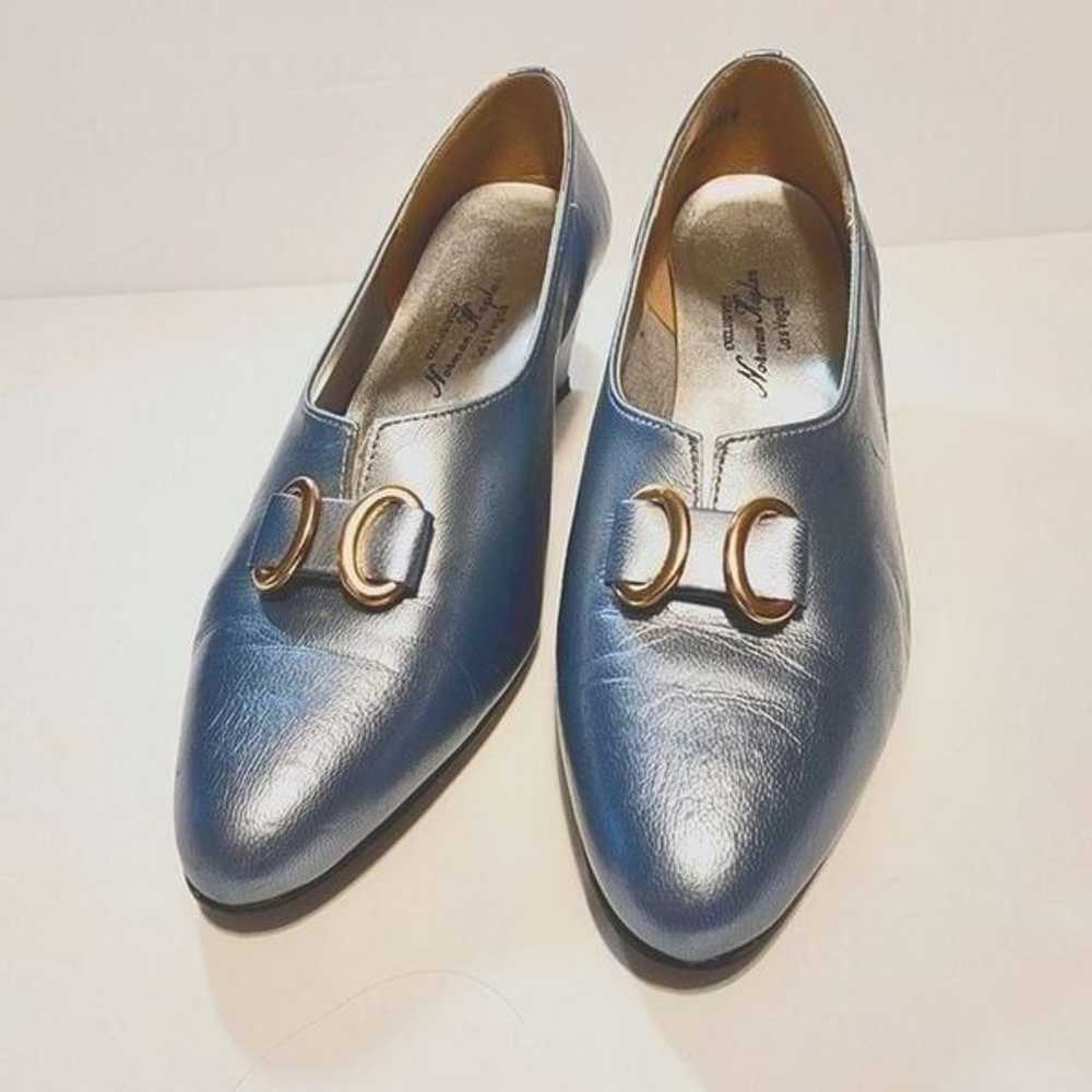 Norman Kaplan Vintage Womens Blue Pumps Size 8.5 - image 1