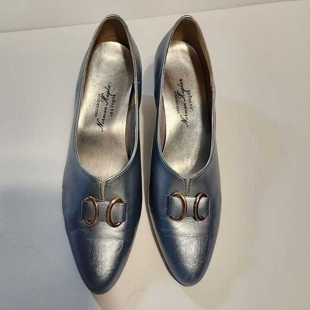 Norman Kaplan Vintage Womens Blue Pumps Size 8.5 - image 5