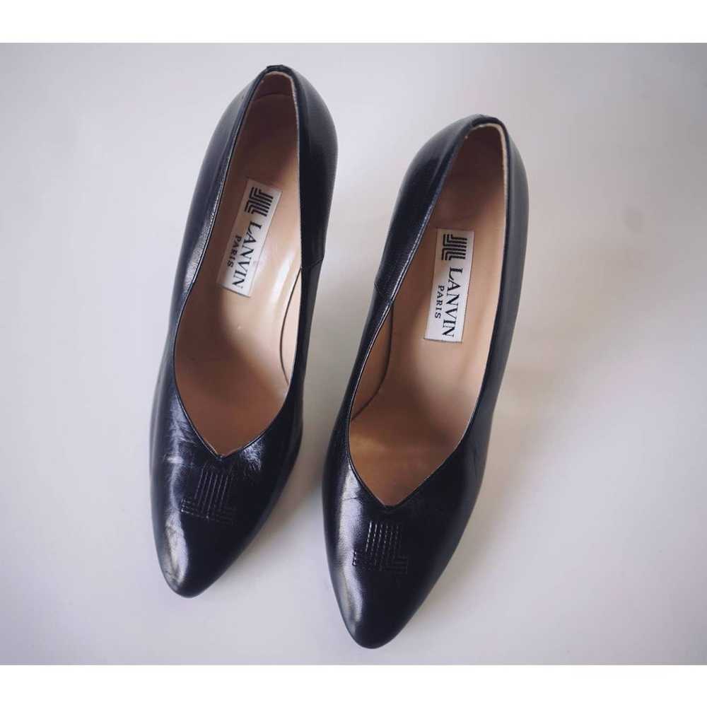 Vintage Lanvin Paris Black Pumps Heels - image 4