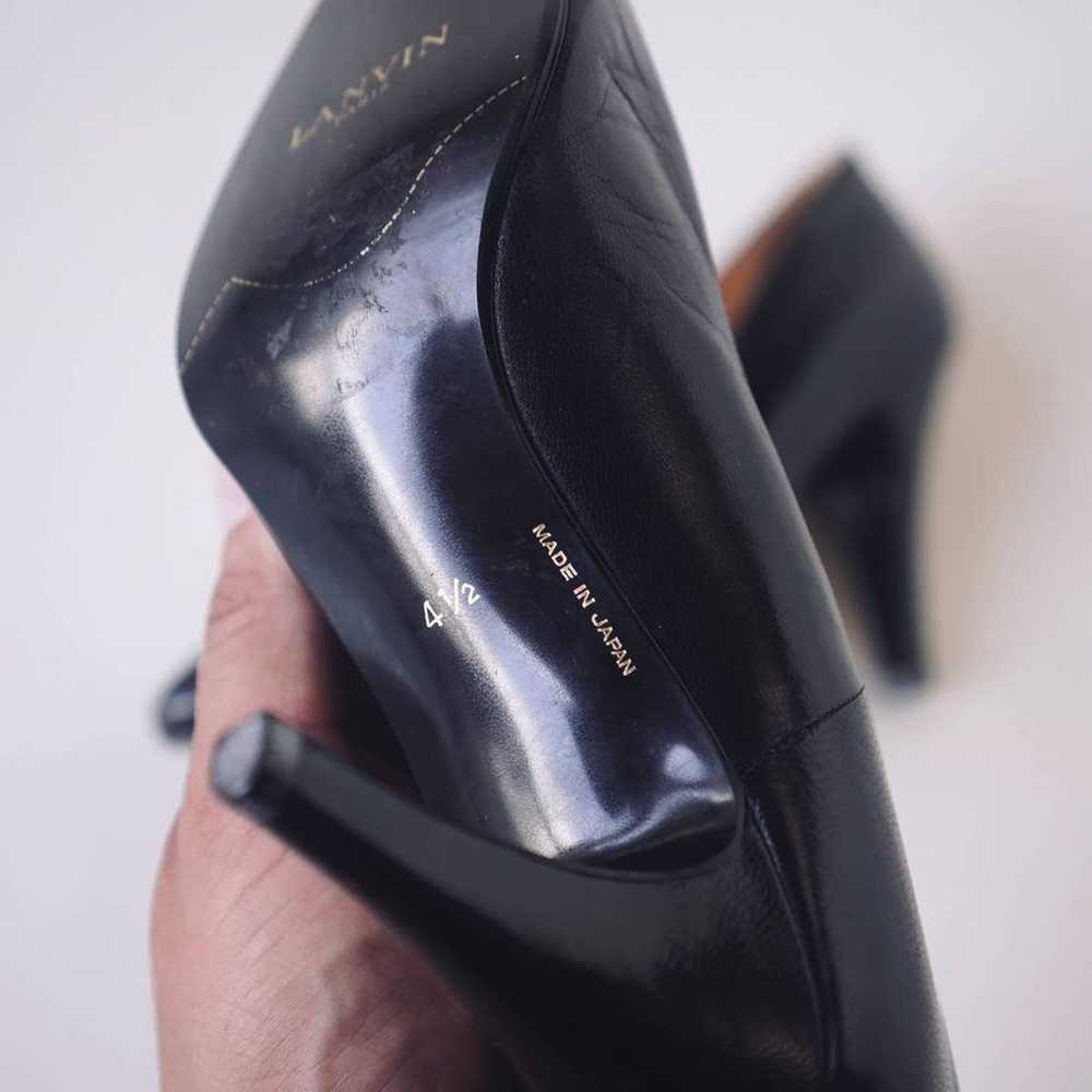 Vintage Lanvin Paris Black Pumps Heels - image 6