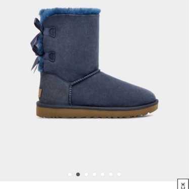 Navy blue bailey bow uggs best sale