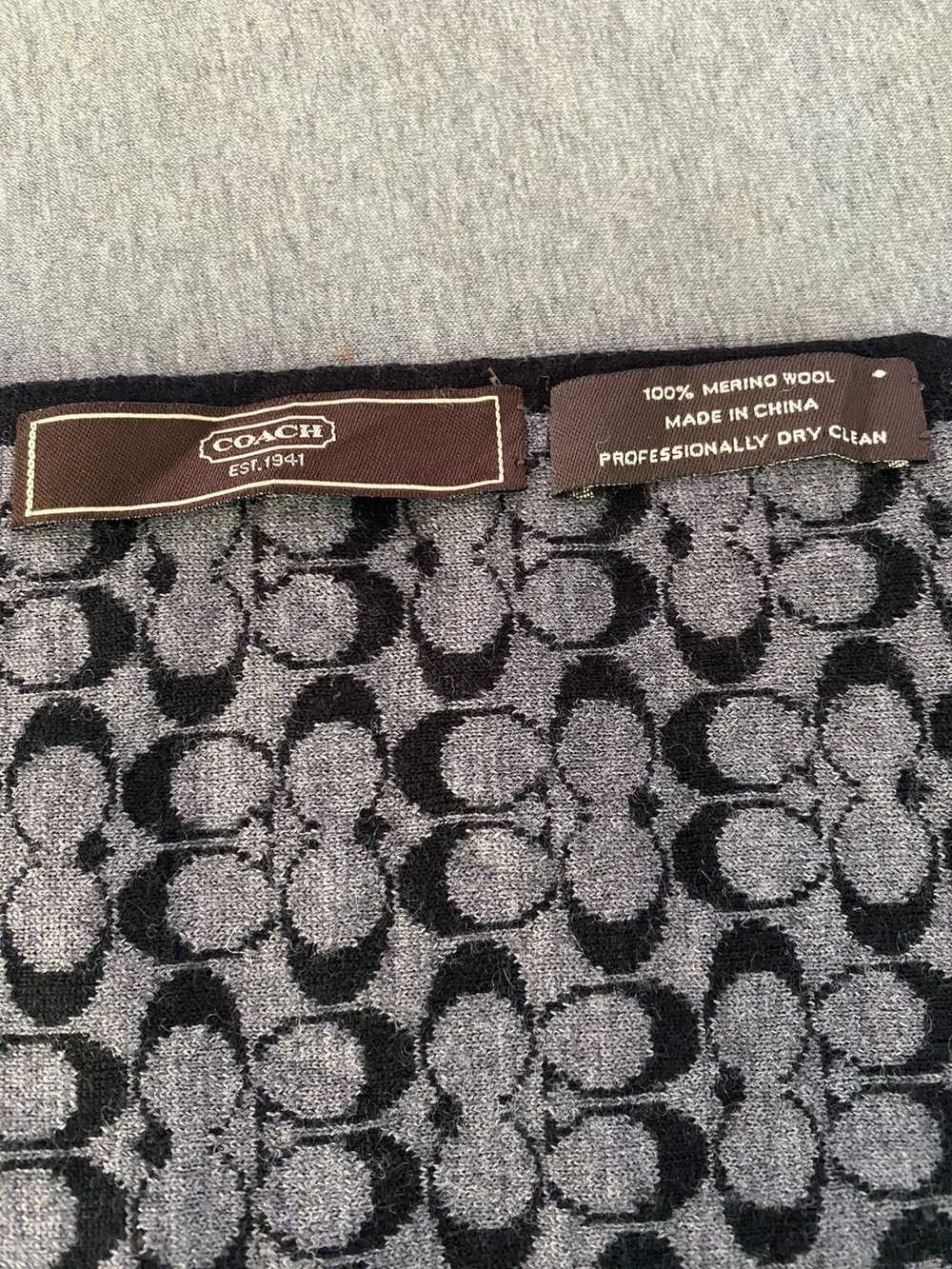 Coach Monogram Scarf Muffler 100 wool - image 8