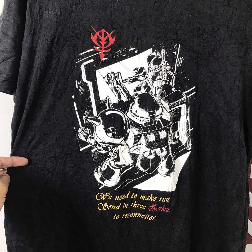 Vintage - RARE print Gundam Anime movie anima tee - image 4