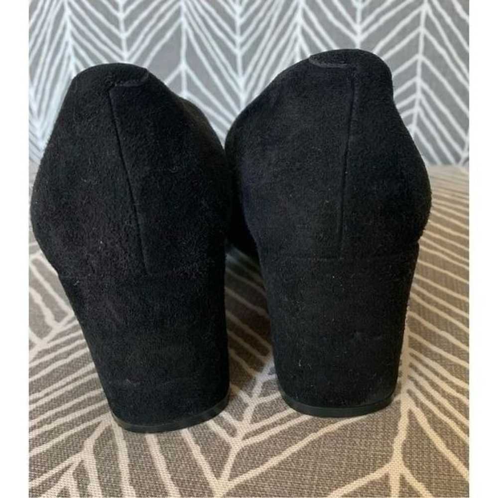 Oval Room VINTAGE black Suede square toe Dressy P… - image 7