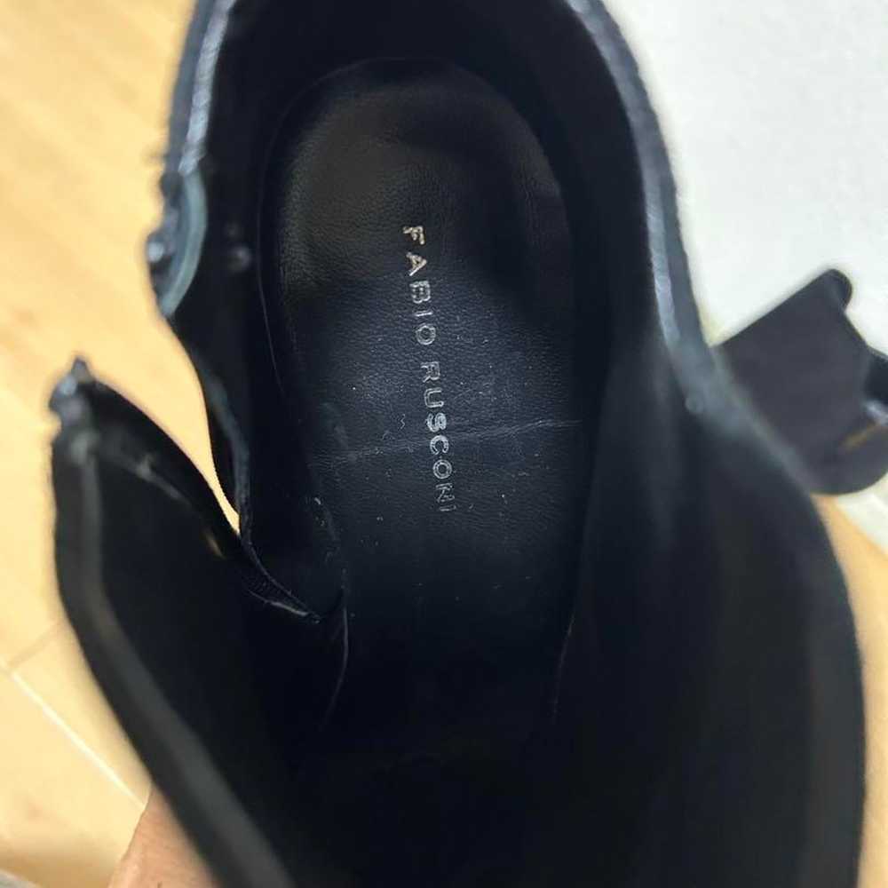 【Excellent condition】Fabio Rusconi Black Suede Bo… - image 3