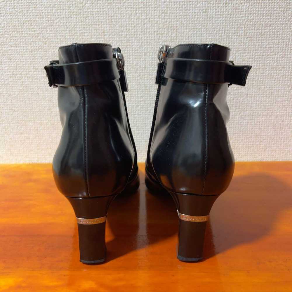 LOUIS VUITTON Short Boots Black 23cm 36 - image 4