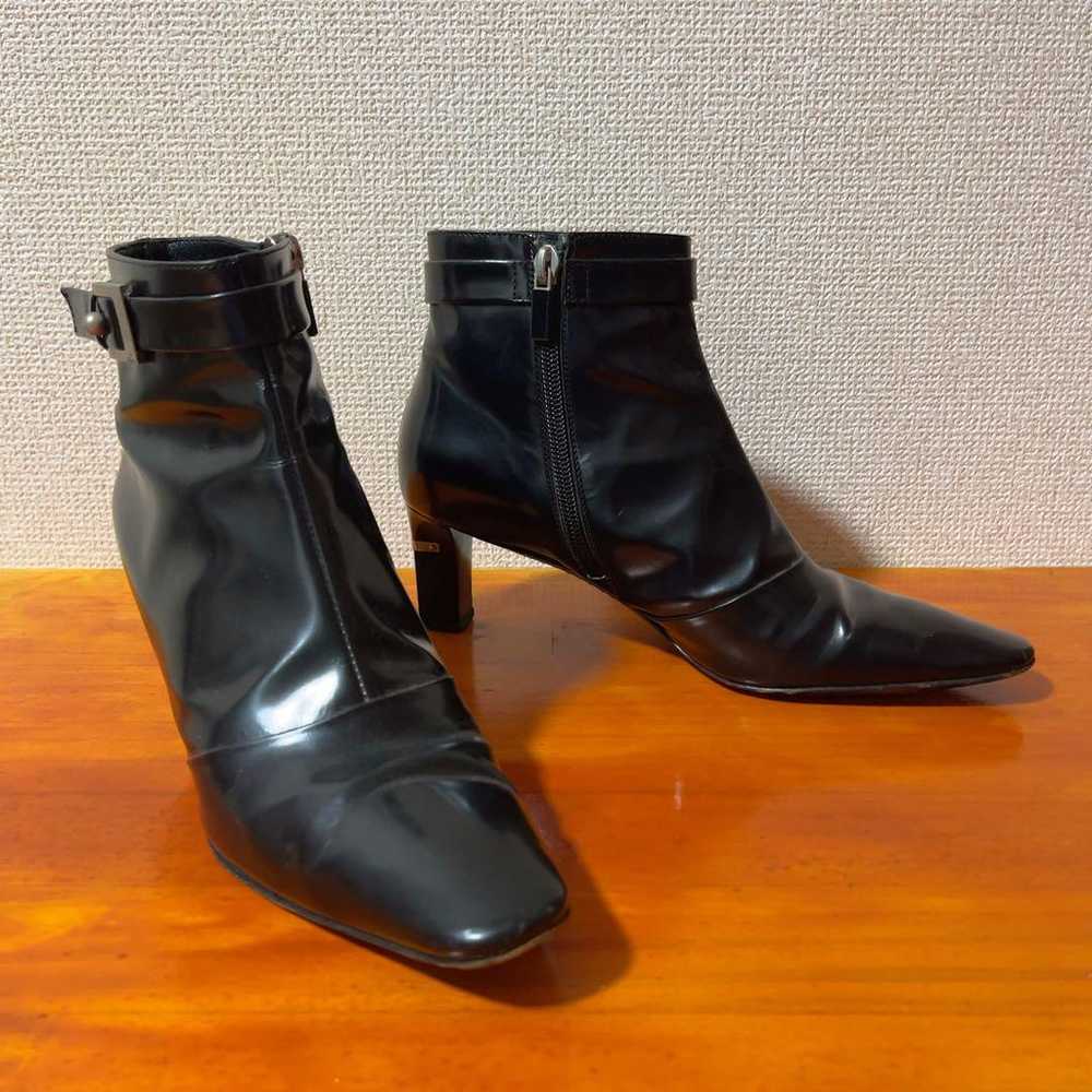 LOUIS VUITTON Short Boots Black 23cm 36 - image 6