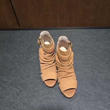 Beige Suede Booties Carino